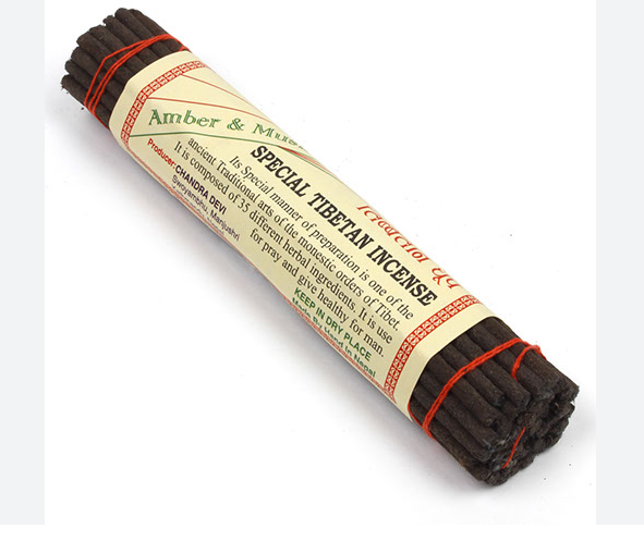 Amber & Musk - Chandra Devi Tibetan Incense 45 Sticks6" Long