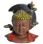 Backflow Cone Incense Burner - Buddha Head w/ Moon