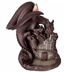 Backflow Cone Incense Burner - Dragon on Castle