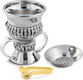 Bakhoor Resin Charcoal Incense Burner Regal Silver