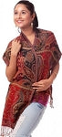 Black and Red Jamawar Scarf