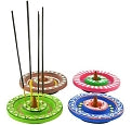 Clay Incense Burner - Tribal Terra Cotta Disk