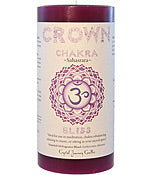 Crystal Journey Chakra Pillar Candle 3X6 - Crown Chakra