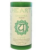 Crystal Journey Chakra Pillar Candle 3X6 - Heart Chakra