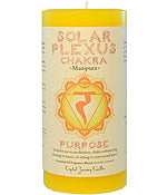 Crystal Journey Chakra Pillar Candle 3X6 - Solar Plexus Chakra