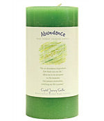 Crystal Journey Herbal Magic Pillar Candle 3X6 - Abundance