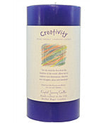 Crystal Journey Herbal Magic Pillar Candle 3X6 - Creativity