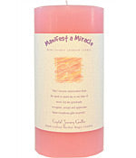 Crystal Journey Herbal Magic Pillar Candle 3X6 - Manifest a Miracle