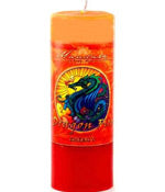 Crystal Journey Mandala Pillar Candle - Energy - Dragon Fire