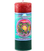 Crystal Journey Mandala Pillar Candle - Happiness - Wheel of Life