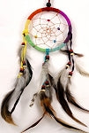 Dream Catcher - Leather Rainbow Wrapped