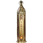 Glass & Metal Candle Lantern - Namaste