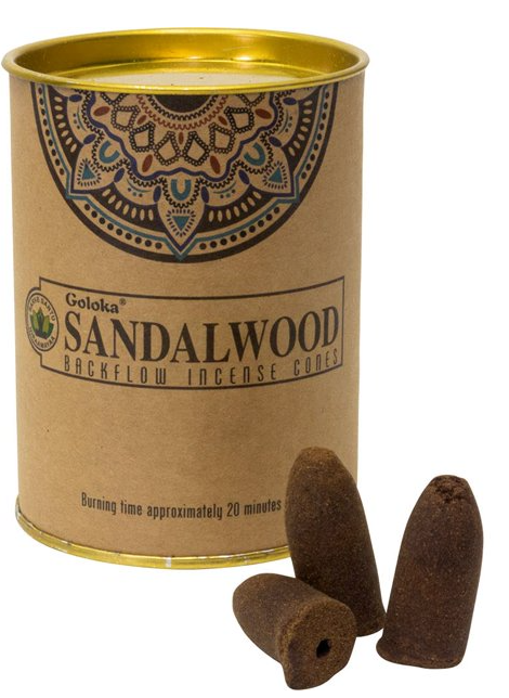 Goloka Backflow Cones Sandalwood (24 Piece)