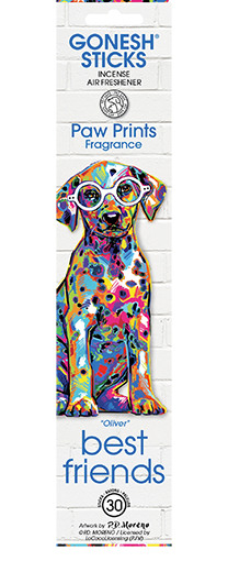 Gonesh Best Friends Incense - Paw Prints - Oliver - 30 Stick Pack