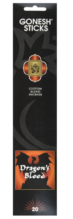 Gonesh Custom Blend Incense Sticks - Dragon's Blood 20 pk