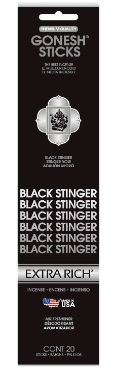 Gonesh Extra Rich Incense Sticks - Black Stinger