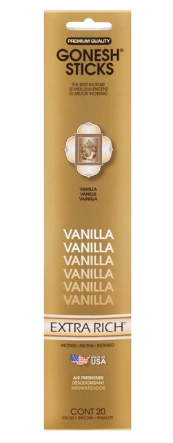 Gonesh Extra Rich Incense Sticks - Vanilla