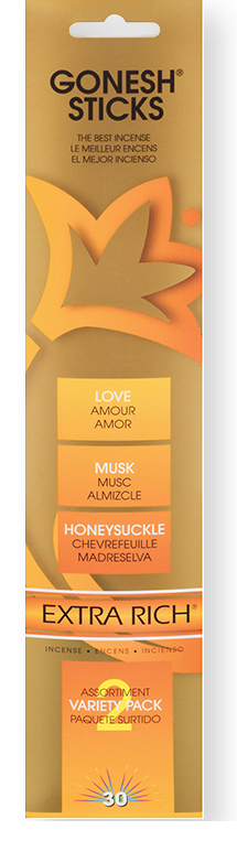 Gonesh Variety Pack # 2 Extra Rich Incense Sticks