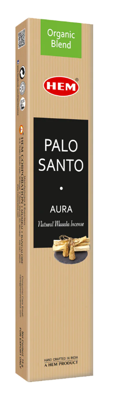 Hem Organic Blend Masala Incense Palo Santo & Aura 15g
