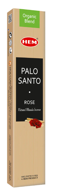 Hem Organic Blend Masala Incense Palo Santo & Rose 15g