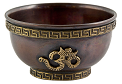 Metal Burner - Copper Om Offering Bowl w Antique Finish 4''