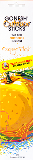 Gonesh Orange Flash Outdoor Incense - 20 Incense per Pack
