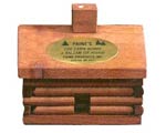 Paine's Log cabin Incense Burner w/10 Red Cedar Incense Logs