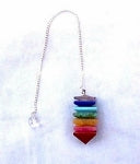 Seven Chakra Bonded Pyramid Pendulum