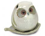 Shoyeido Ceramic Baby Owl Burner for Cone Incense