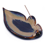 Shoyeido Ceramic Leaf-Shaped Incense Burner -Mountain Mist