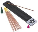Soapstone Incense Ash Catcher - Star Black