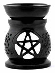 Soapstone Oil Burner - Pentacle Aroma Lamp
