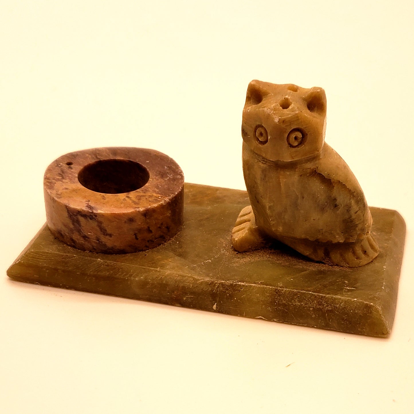 Soapstone Tray - Decroative Cat - (3.25L x 1.75W")
