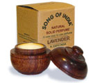 Song of India Solid Perfume in Rosewood Jar - Lavender
