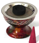 Stone Incense Burner - Charcoal Resin Burner & Cone Burner - Soapstone Colored Goblet