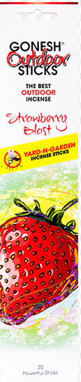 Gonesh Strawberry Blast Outdoor Incense - 20 Incense per Pack