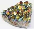 Titanium Coated Rainbow Amethyst Quartz Geode Cluster Raw