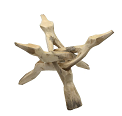 Wooden Abalone & Lion's Paw Tripod Shell Stand (Shell not included)