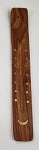 Wooden Ash Catcher - Brass Moon Boat Burner 10"