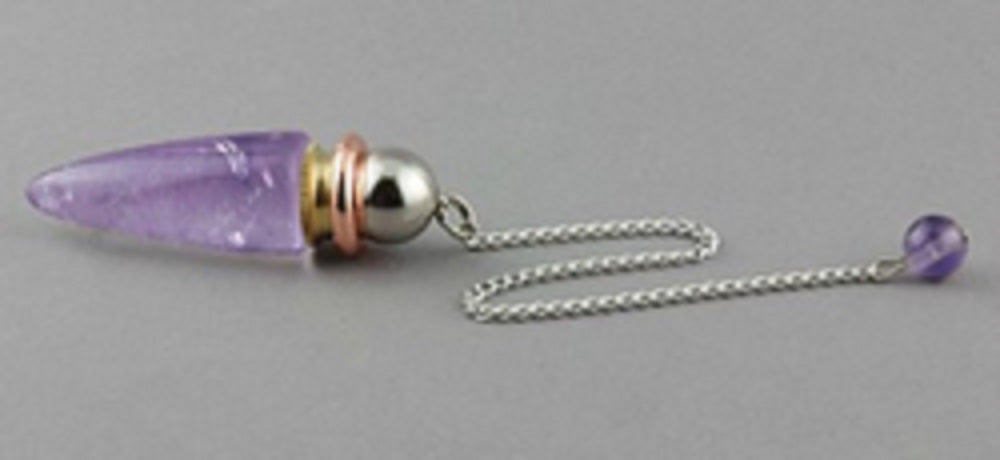 Amethyst Multi-Metal Chamber W/ Curb Chain