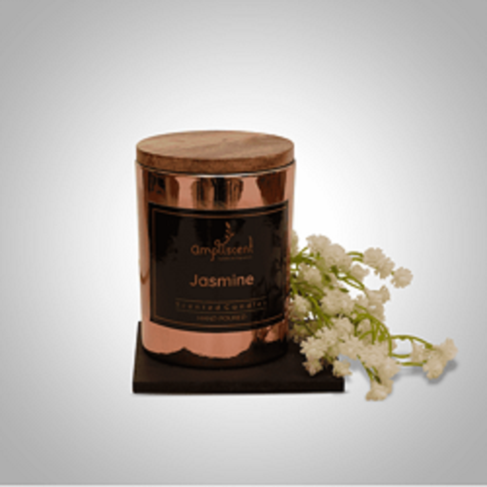 Ampliscent Glass Jar Candles - Exotic Collection - Jasmine