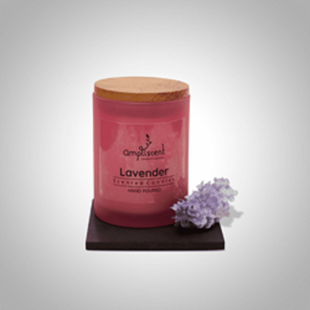 Ampliscent Glass Jar Candles - Exotic Collection - Lavender
