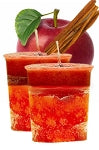 Apple Cinnamon Crystal Journey Traditional Votive Candles [ 2 ]