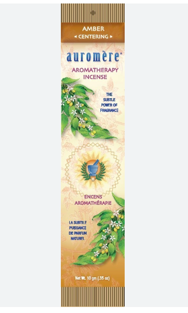 Auromere - Aromatherapy Incense - Amber (Centering)