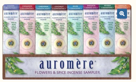 Auromere Flowers & Spice - 8 Scent Sampler