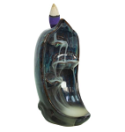 Backflow Cone Incense Burner - Cascading Wave Ceramic Cone Holder