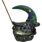 Backflow Cone Incense Burner - Koi Fish Moon