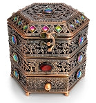 Bakhoor Resin Electric Incense Burner Copper Jewel Box w Regulator