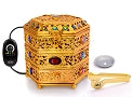 Bakhoor Resin Electric Incense Burner Gold Jewel Box w Regulator