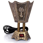 Bakhoor Resin Electric Incense Burner Hexagon Oasis Bronze